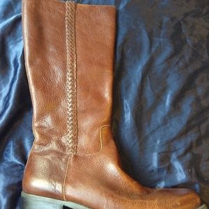 Nicole Distressed & Braided Riding Boot